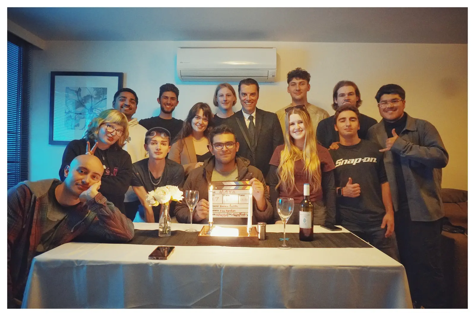 Cast and crew photograph from MAYA